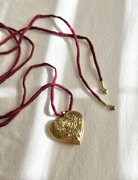JULIET Gold Heart Locket Necklace