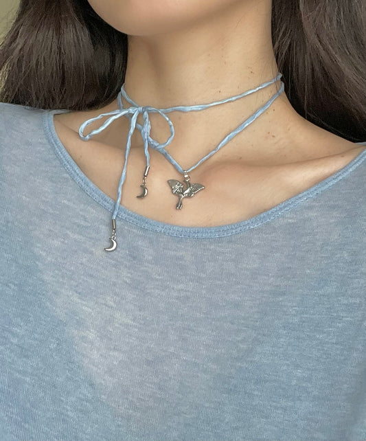 LUNA Moth Charm Necklace