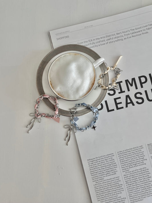 CORA Coquette Chain Bracelet - Blush Pink