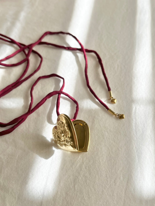 JULIET Gold Heart Locket Necklace