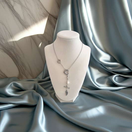 CELESTE Cascading Cupid’s Heart Necklace