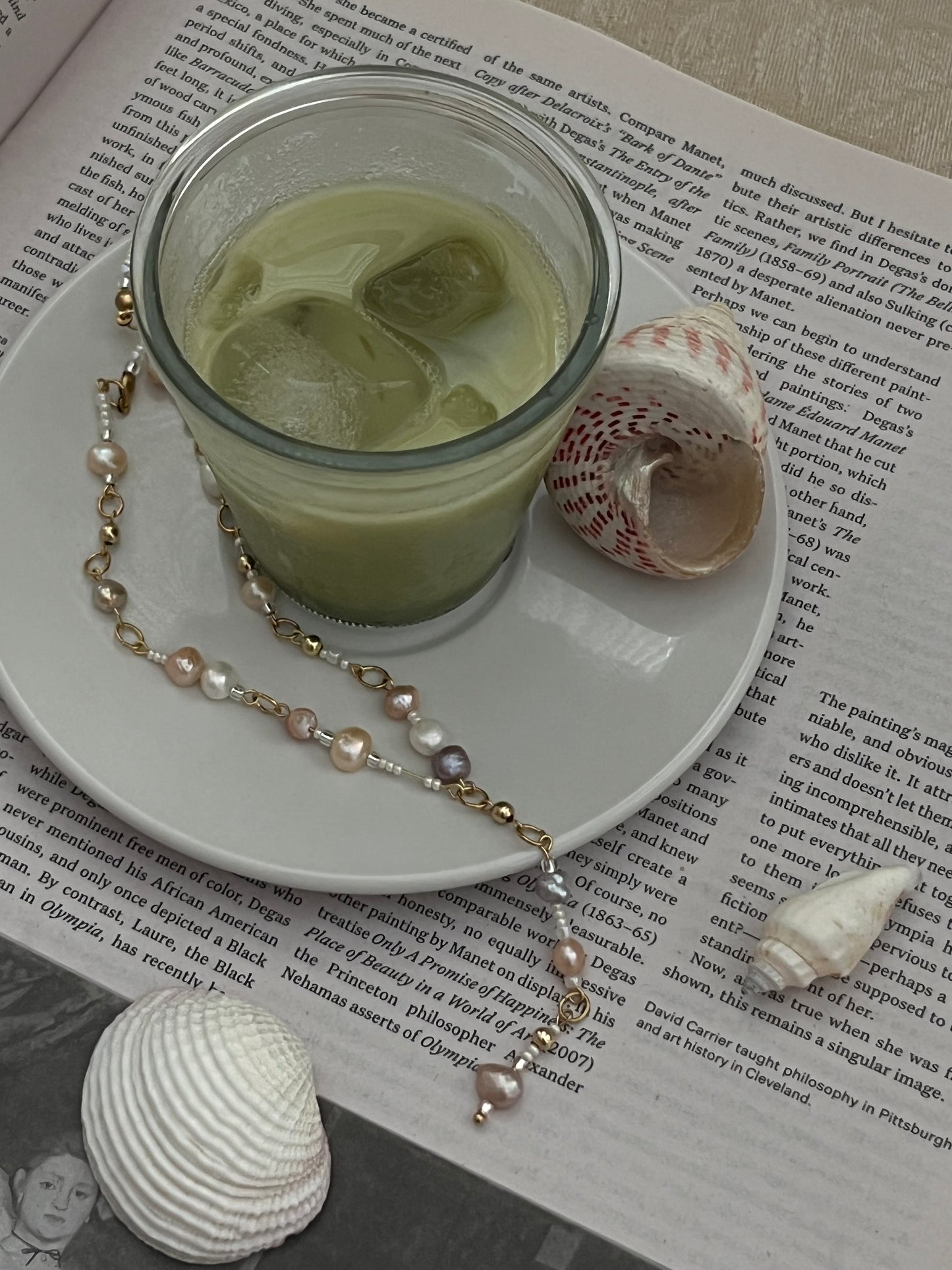 EVA Pastel Pearl Drop Necklace