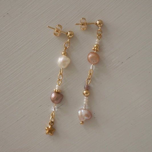 EVA Pastel Pearl Drop Earrings (Clip-on Option Available)
