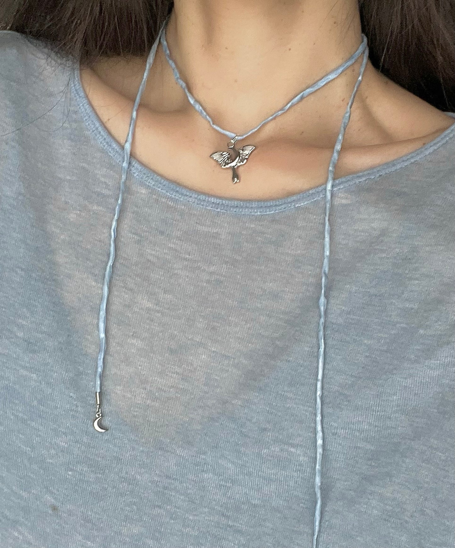 LUNA Moth Charm Necklace