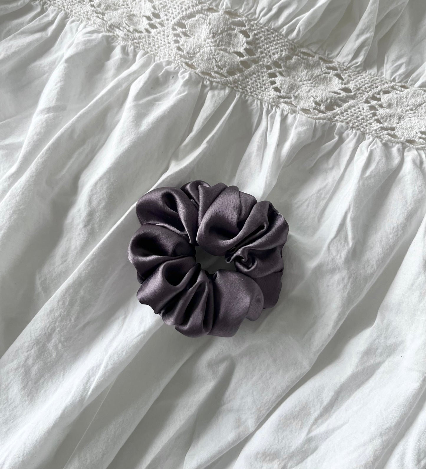Silk Scrunchie in Purple Haze