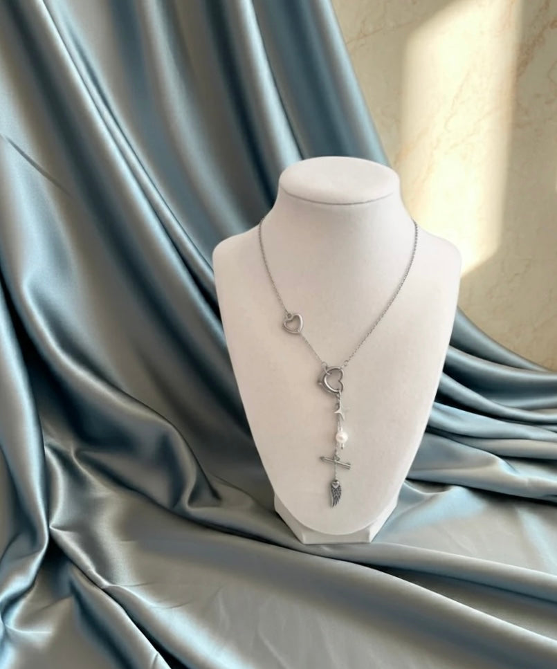 CELESTE Cascading Cupid’s Heart Necklace