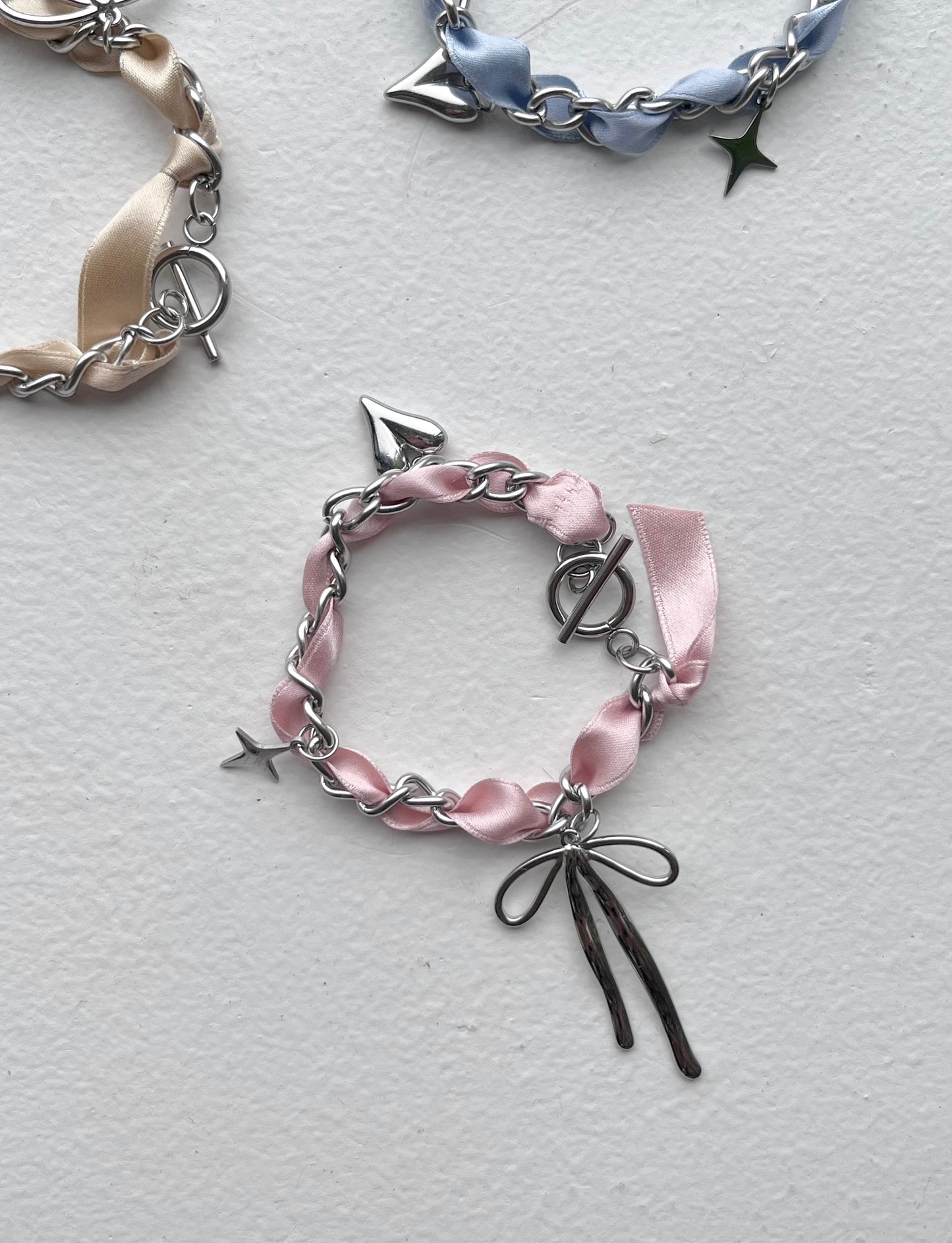 CORA Coquette Chain Bracelet - Blush Pink