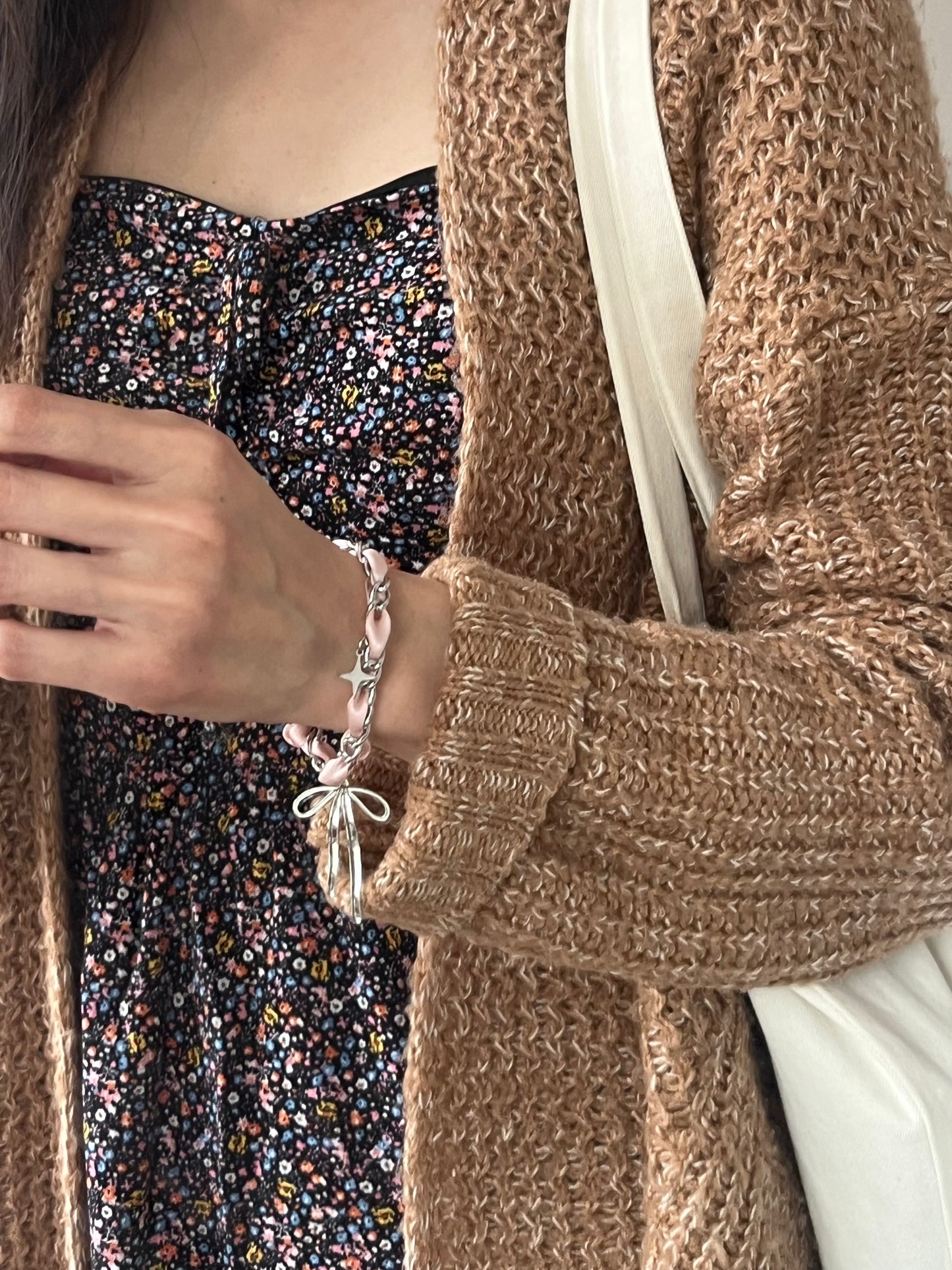 CORA Coquette Chain Bracelet - Blush Pink